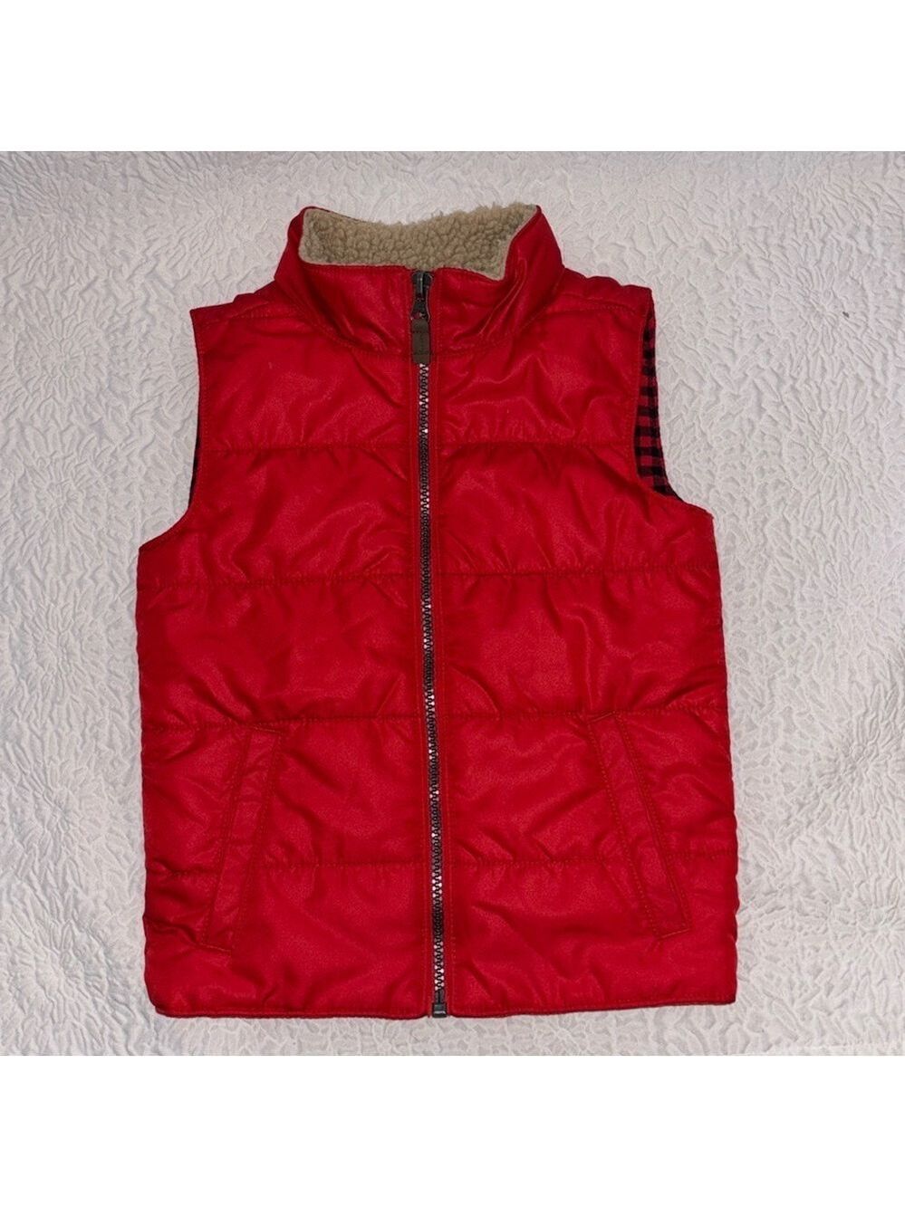 Carter's Buffalo Check Sleeveless Puffer Vest